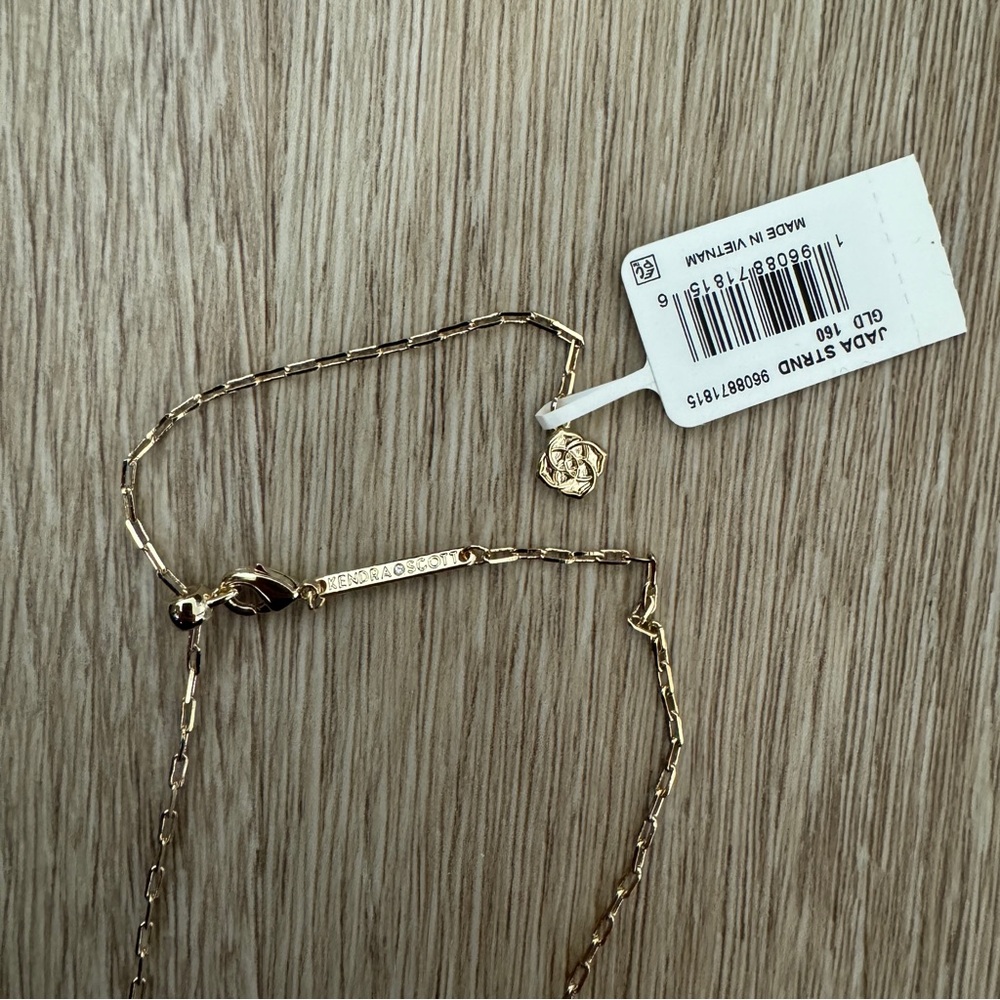 NWT Kendra Scott Jada Gold Strand Necklace in
White CZ - Picture 8 of 9